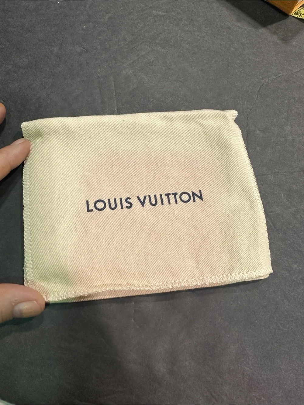 Louis Vuitton Cream Fabric Dust Pouch with  Logo
